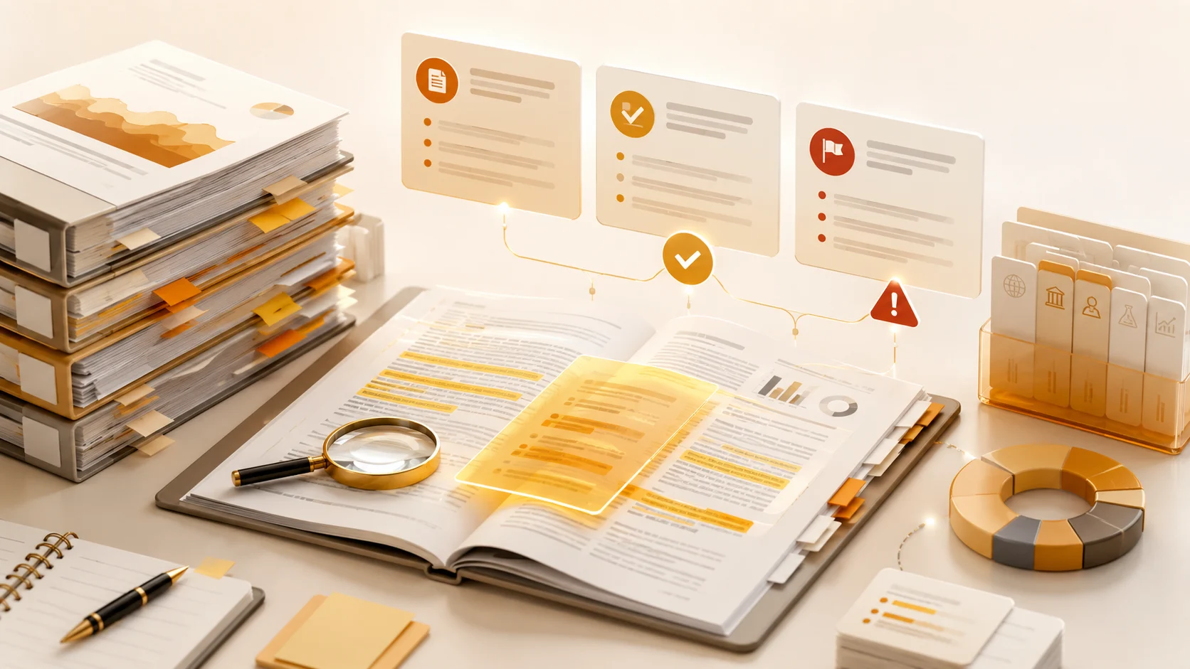 Groene editorial review desk met publicatiecheck